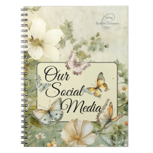 Unsere Social Media Hütte Chic Meadow Wildblumen Notizblock