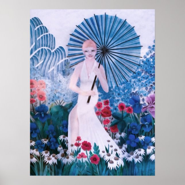 Unsere Sonnenschirm-Dame Poster (Vorne)
