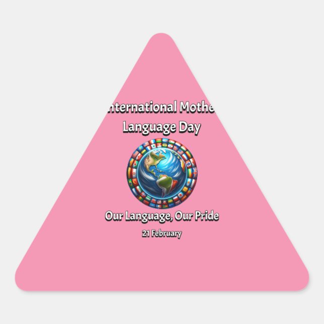 Unsere Sprache, unser Stolz. Muttersprachlicher Ta Dreieckiger Aufkleber (Vorderseite)