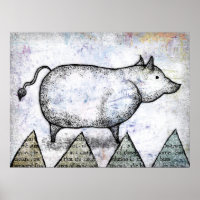 Unsere Stoig Pig Poster Wall Art