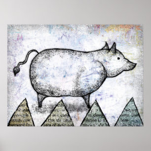 Unsere Stoig Pig Poster Wall Art