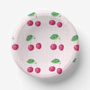 "Unsere süße Cherry" Pink & Green zum Geburtstag Pappteller