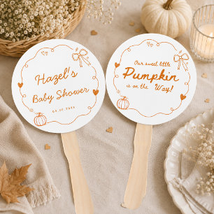 Unsere süße kleine Kürbis-Herbst-Doodle-Baby-Party Fächer