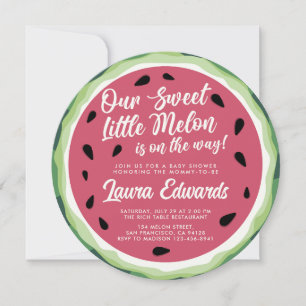 Unsere Sweet Little Melon Summer Baby Dusche Einladung