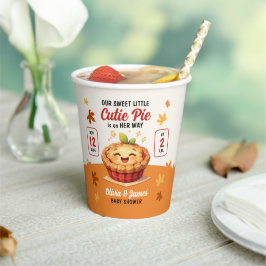 Unsere Sweet Little Süsse Pie Fall Baby Dusche Pappbecher
