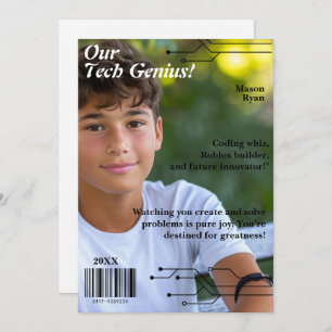 Unsere Tech Genius Magazine Cover Feiertagskarte