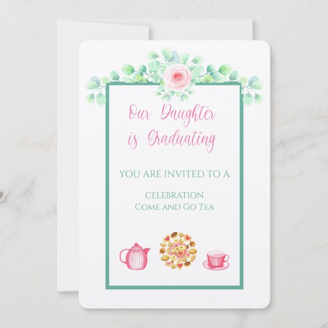 Unsere Tochter ist Geschlossen Leine Einladung (Vorderseite)