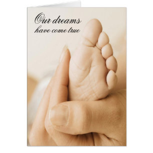 Unsere Träume sind wahr geworden Baby Card