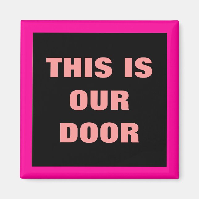 Unsere Tür Generic Stateroom Door Marker Pink Magnet (Vorne)