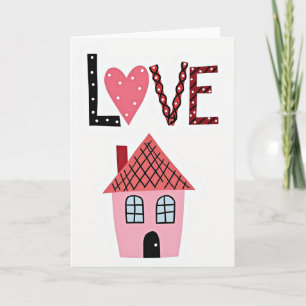 Unsere Valentins-Liebes-Haus-Karte Karte