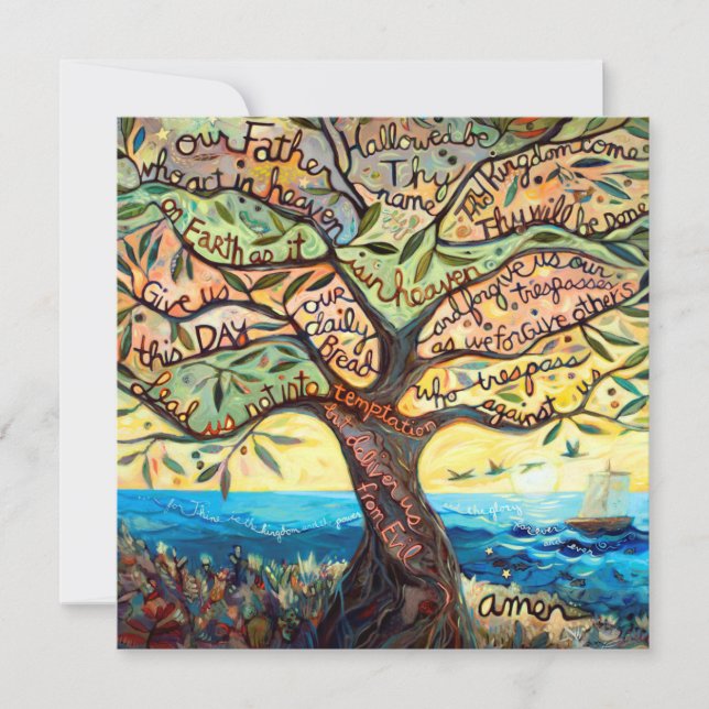 Unsere Vater-Quadrat-Karte mit kundenspezifischer Einladung (Vorderseite)