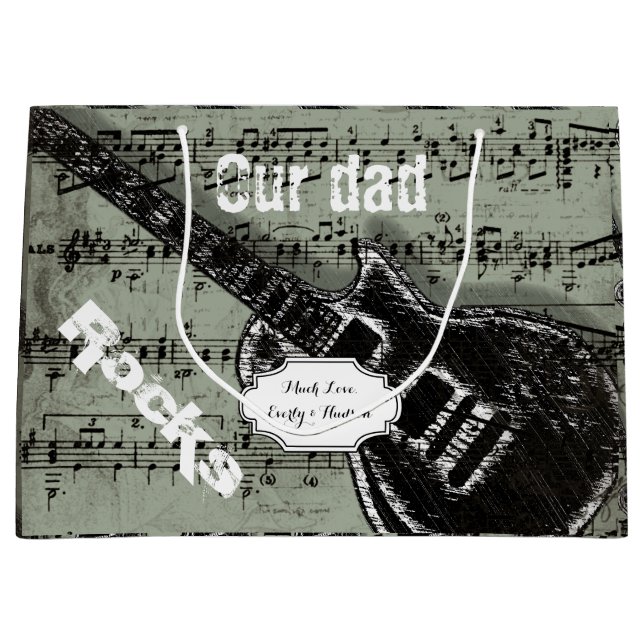 Unsere Vater Rocks Große Geschenktüte (Vorderseite)