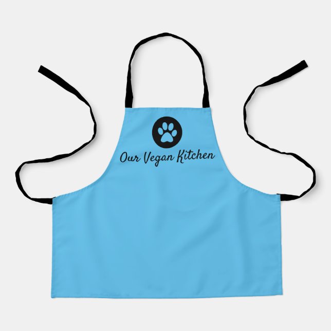 Unsere Vegane Kitchen Child's Blue Schürze (Vorderseite)