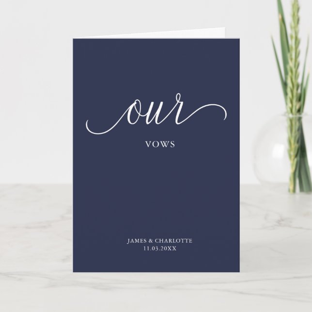 Unsere Voices Card Minimalistisches Script blau Karte (Vorderseite)
