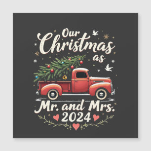 Unsere Weihnachten als Mr. und Mrs. 2024 Matching Magnetkarte