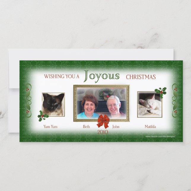 Unsere Weihnachts-zusammen-Fotokarte Feiertagskarte (Vorderseite)