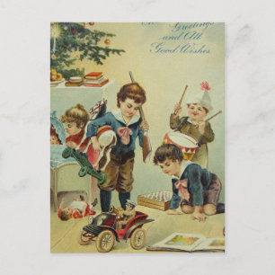 Unsere Weihnachtsspielwaren - Edwardian Ära Feiertagspostkarte