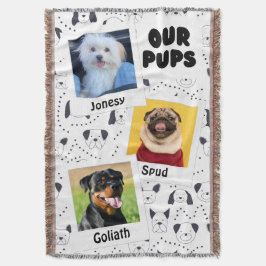 Unsere Welpen Individuelle Hunde-3-Foto Decke