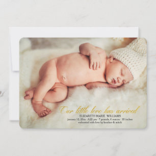 Unsere wenig Liebe hat angekommene Foto-Geburt Ankündigung