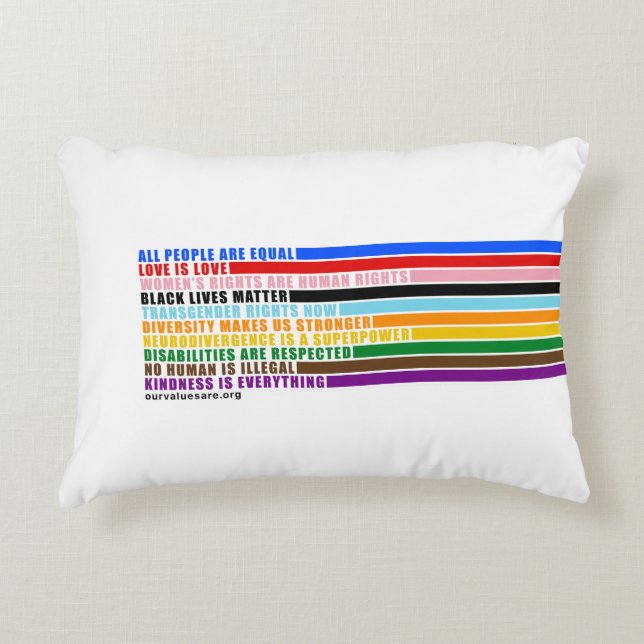 Unsere Werte sind Kissen (Vorderseite)