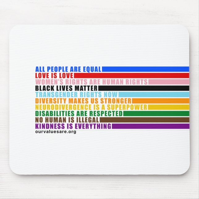 Unsere Werte sind Mousepad (Vorne)