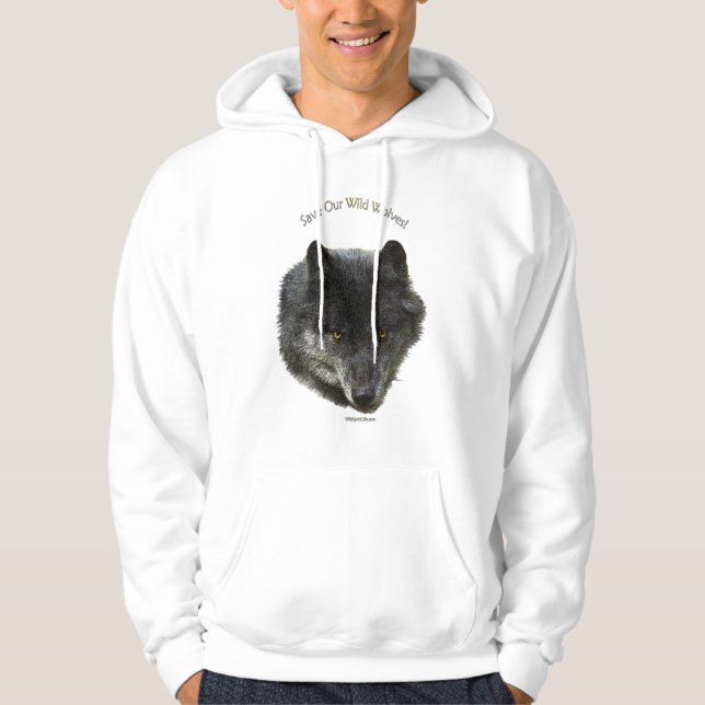 UNSERE WILD WOLVES Wildlife Supporter Hoodie geret (Vorderseite)