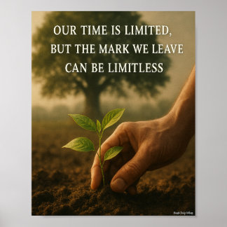 Unsere Zeit und das Verlassen Zeichen Poster