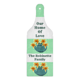 "Unsere Zuhause der Liebe", Glaspaddel Schneidebrett