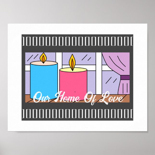 "Unsere Zuhause der Liebe"-Poster Poster (Vorne)