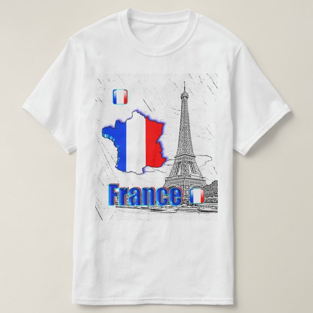 UNSERE ZUHAUSE - FRANCE Design Collection T-Shirt (Design vorne)