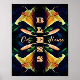 Unsere Zuhause Lily Blume Abstrakt segnen Poster
