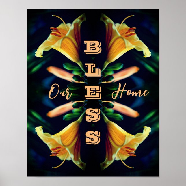 Unsere Zuhause Lily Blume Abstrakt segnen Poster (Vorne)