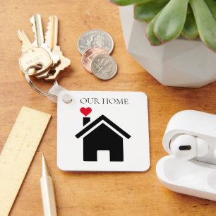 Unsere Zuhause mit irischem Segen Schlüsselanhänger