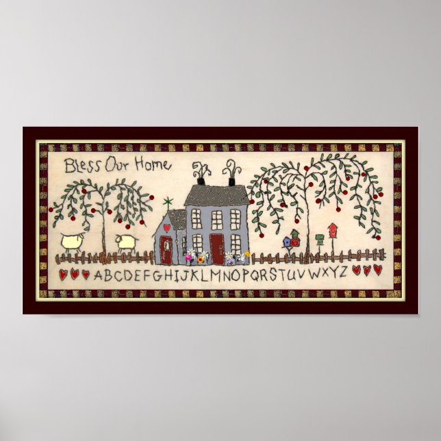 UNSERE ZUHAUSE~primitive rustikale Wohngestaltung  Poster (Vorne)