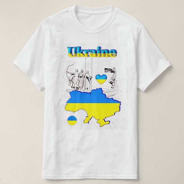 UNSERE ZUHAUSE - UKRAINE Designkollektion T-Shirt (Design vorne)