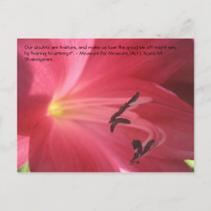 Unsere Zweifel sind Verräter, und machen uns ... Postkarte