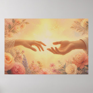 Unserem Schicksal begegnen Deine Hand in meiner an Poster