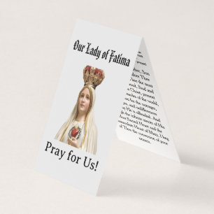 Unserer Lieben Frau von Fatima Gebetskarte