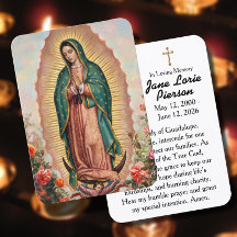 Unserer Lieben Frau von Guadalupe Gebetskarte