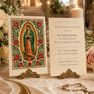 Unserer Lieben Frau von Guadalupe Volkskunst-Taufa Platzkarte