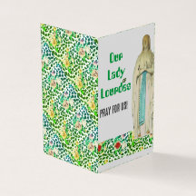 Unserer Lieben Frau von Lourdes Gebetskarte