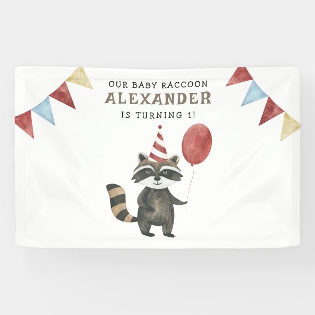 Unserer Waschbär 1. Geburtstag  Banner (Horizontal)