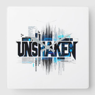 UNSHAKEN Cyberpunk Wanduhr