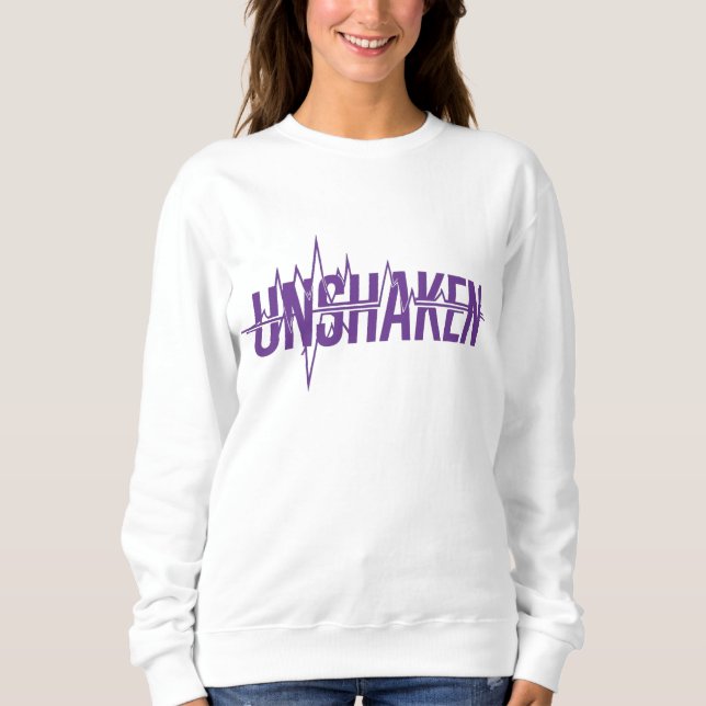 UNSHAKEN – Epilepsy Awareness Purple Day Design Sweatshirt (Vorderseite)