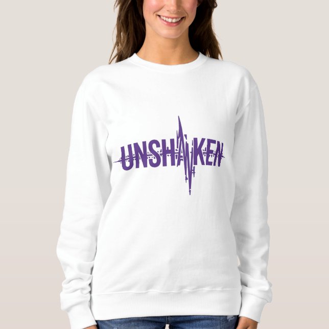 UNSHAKEN – Epilepsy Awareness Purple Day Design Sweatshirt (Vorderseite)