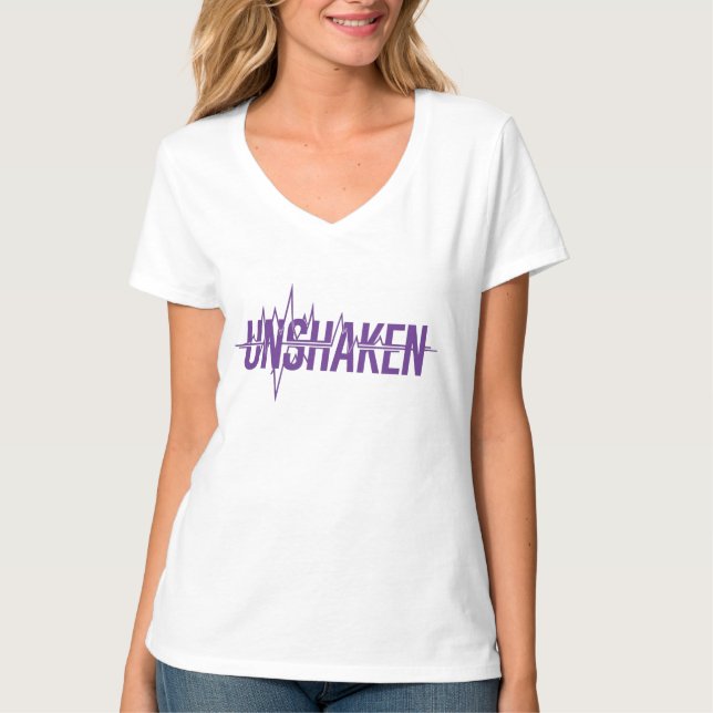 UNSHAKEN – Epilepsy Awareness Purple Day Design T-Shirt (Vorderseite)