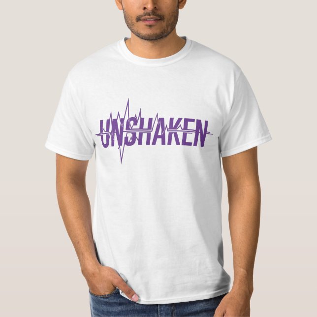 UNSHAKEN – Epilepsy Awareness Purple Day Design T-Shirt (Vorderseite)