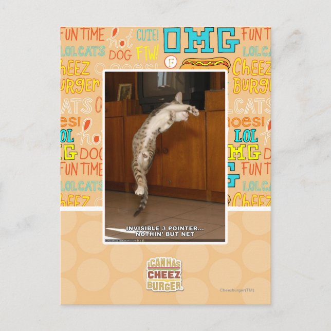 Unsichtbar 3 Zeiger Postkarte (Vorderseite)