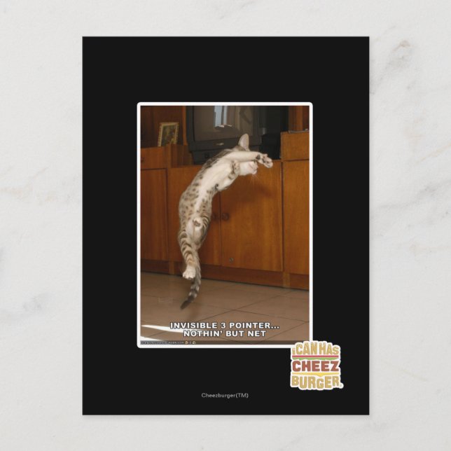 Unsichtbar 3 Zeiger Postkarte (Vorderseite)