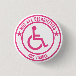 Unsichtbare Behinderungsbewusstseins-Aufkleber Button